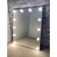 Гримерное безрамное зеркало с подсветкой 100х80 см