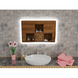 Зеркало с мягкой интерьерной подсветкой для ванной комнаты Катани 120х60 см