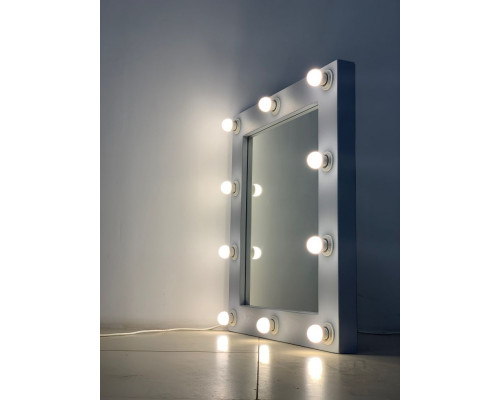 Гримерное зеркало 80x70 светло-серого цвета и подсветкой 10 LED лампами